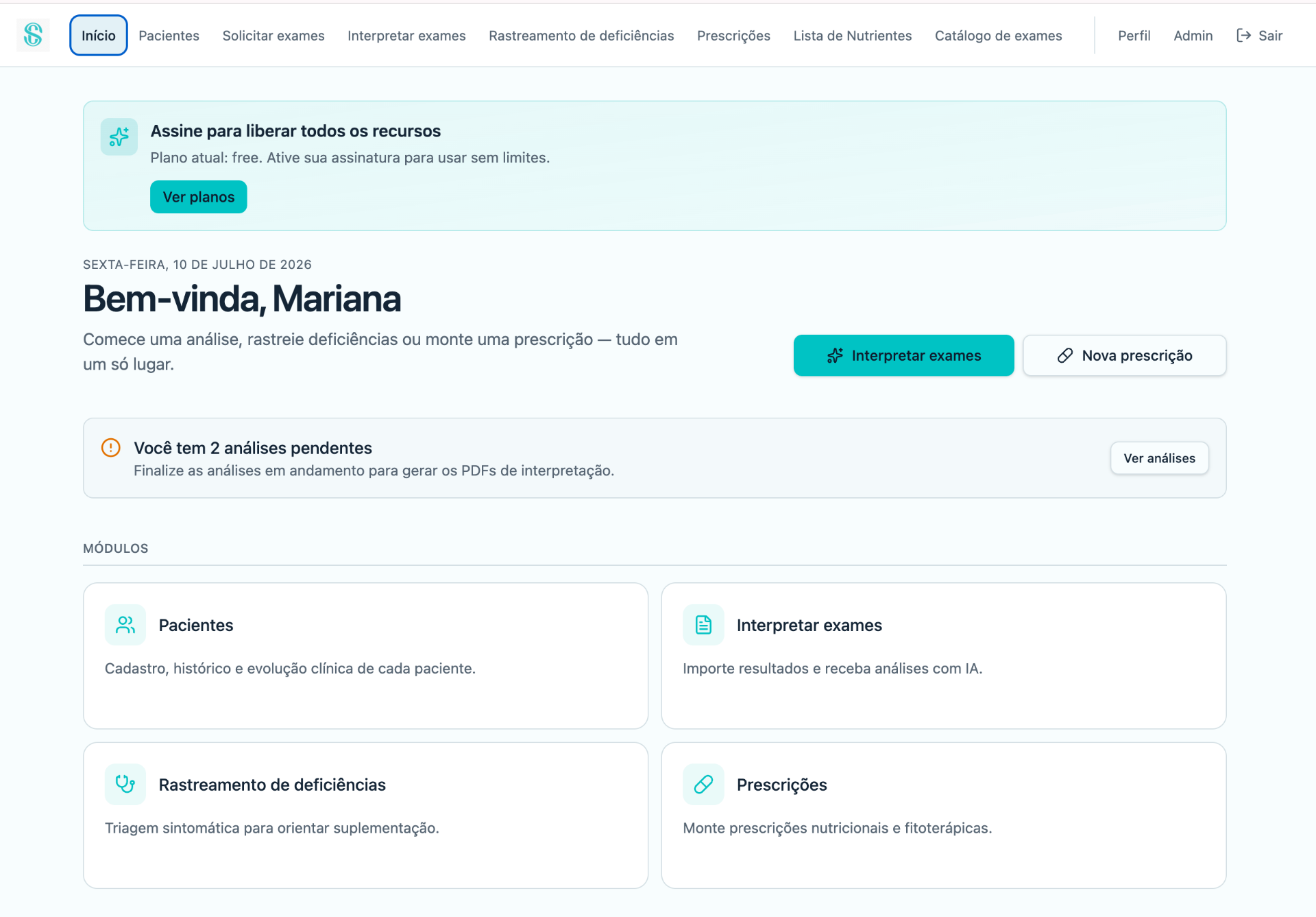 Interface do Salva Conduta