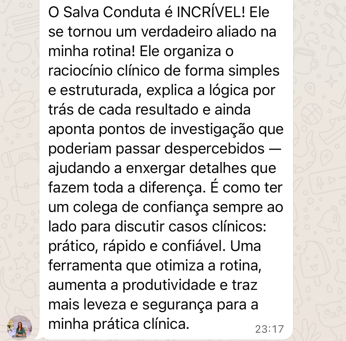 Depoimento no WhatsApp